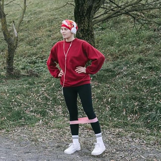 Premium Latex Free Resistance Bands for Working Out - Set of 5 + Carrying Bag | Non Latex Mini Loop Workout Bands Resistance for Women and Men | Physical Therapy, Legs Exercise and Pilates