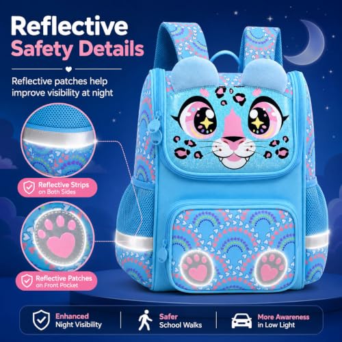 Image of KLFVB 3PCS Backpack for Girls and Boys, 15 inch Unicorn Dinosaur Bookbag with Lunch Box, Kids Preschool School bag
