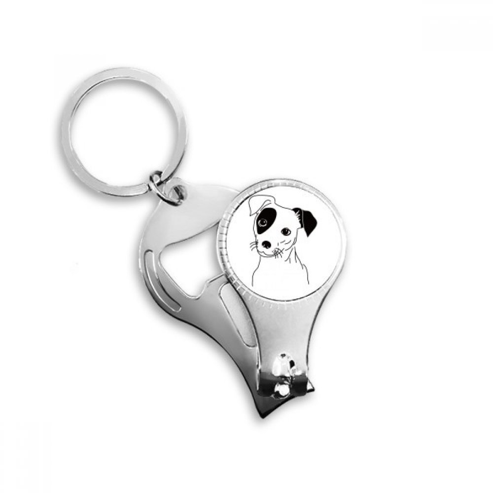 Porte-clé chien de dessin animé noir en silicone pour clé de voiture