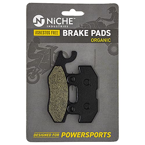 NICHE Rear Right Brake Pad Set for Yamaha Viking Wolverine 1XD-25806-10-00 Organic