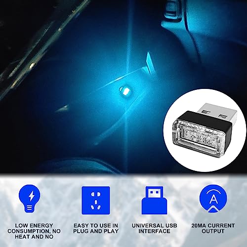 7 piezas luces LED USB para interior de auto miniatura 4