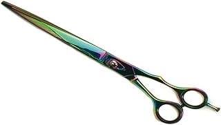 TAMSCO 10.5-Inch Classic Grooming Shear Plasma Coated Semi-Convex Edge Japanese Stainless Steel Classic Design Plasma Coated Removable Finger Rest