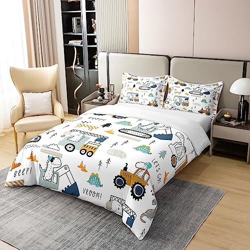 Housse de couette dinosaure 3D en pur coton pour lit double