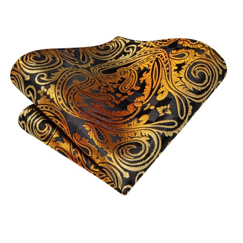 Image of Dubulle Paisley Floral Ascot for Men Self Tie Mens Cravat and Pocket Square Cufflinks Wedding