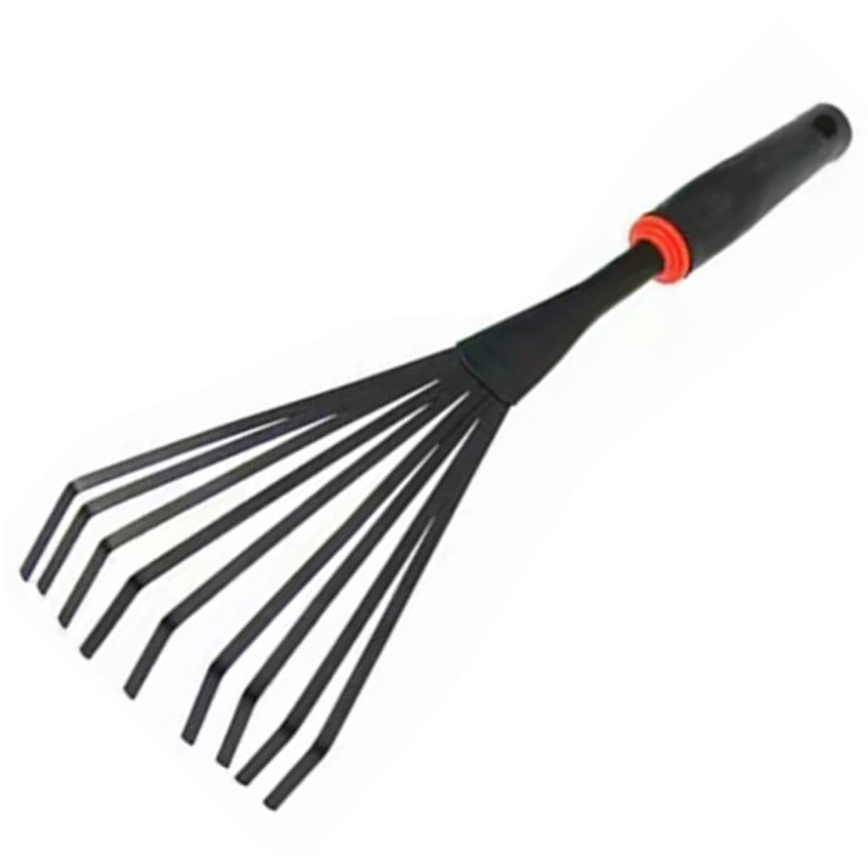 Happyyami 4 Piezas jardinagem jardineria Rastrillo de jardín Hand Grip fercho cultivador Pala de Hojas rastrillos rastrillo de jardinería Compacto rastrillo para jardinería Caucho Black