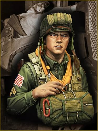 Busto de resina WWII soldado de EE. UU. 1/10 miniatura histórica para taller de modelismo
