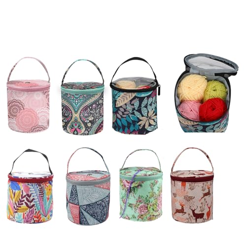 JinGuoZiLP Yarn Storage Bag Knitting Bag Wool Storage Organizer for Crochet Hook and Knitting Accessories Yarn Holder Carrying Case