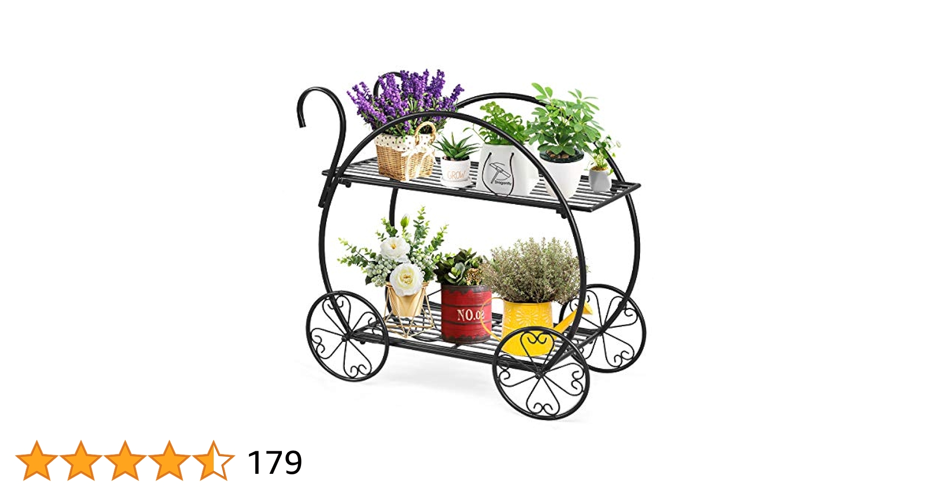 Amazon.com : Giantex Garden Cart Metal Plant Stand with 4