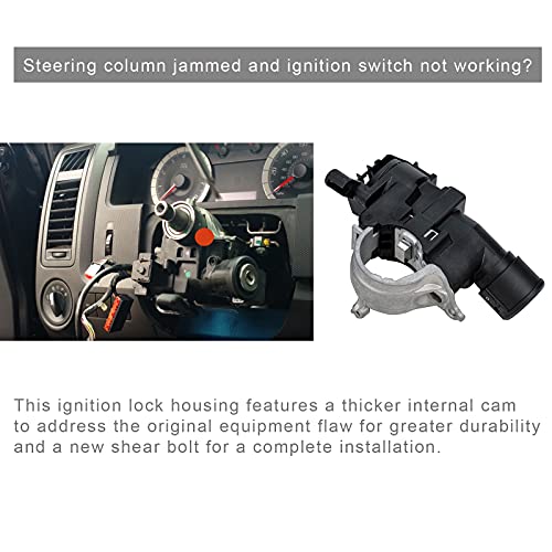 Ignition Lock Housing 989-019 Compatible With Ford Escape 2008-2012, Focus 2008-2011, Mazda Tribute 2008-2011, Mercury Mariner 2008-2010, Ignition Lock Flange 9L8Z-3511-A W302562-S300 #TOP3