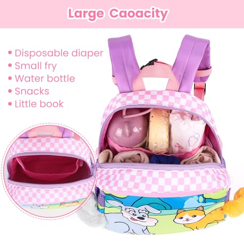 3D Animal Toddler Backpack for Boys and Girls 2-5, Preschool Kindergarten Backpack, Cute Mini School Bag for Kids4