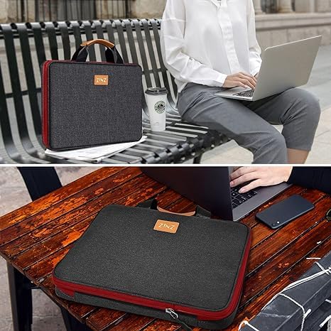 ZINZ Schlanke und Erweiterbare Laptop Tasche 13 13.3 13.6 14 Zoll Hülle Langlebige Recycelte Aktentasche für MacBook Air/Pro 13-14 M1 M2 M3 2021-2023 Pro/Max,13.5 Surface Laptop 4/3, B02K02 – Bild 7