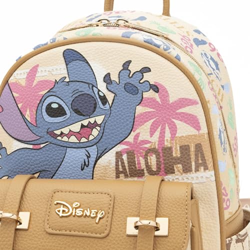 Image of Wondapop Disney Stitch Aloha 11 inch Vegan Leather Fashion Mini Backpack