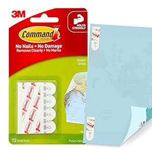 Command 17024 Poster Mounting Adhesive Strips – White, Pack of 12