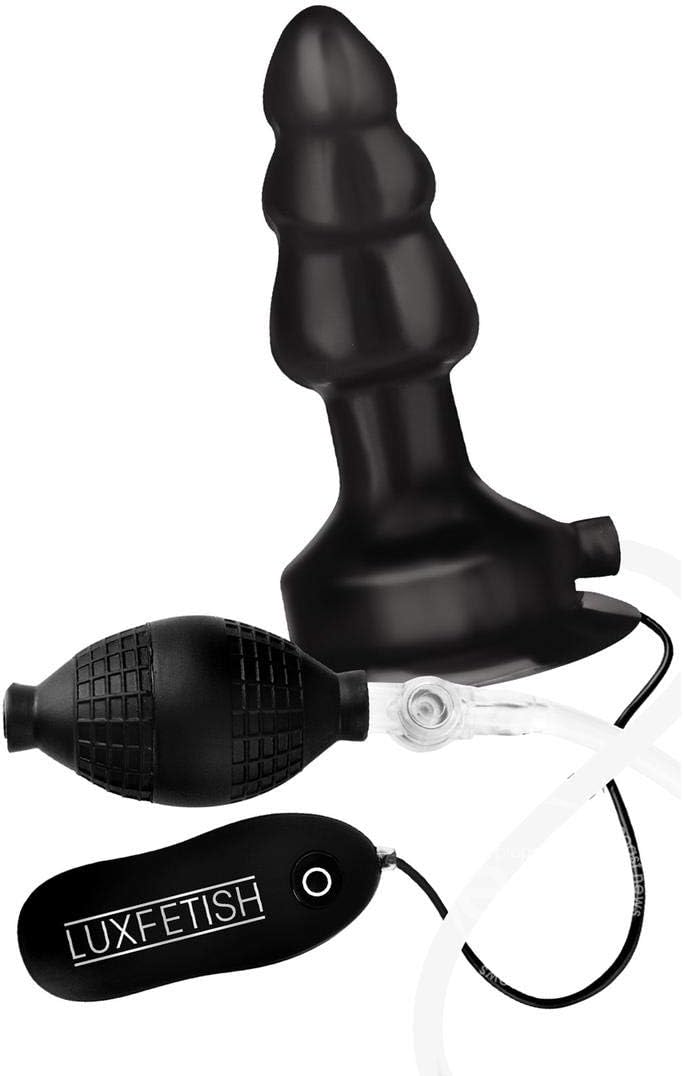 Lux Fetish Tapón hinchable vibrador con base de succión y ...