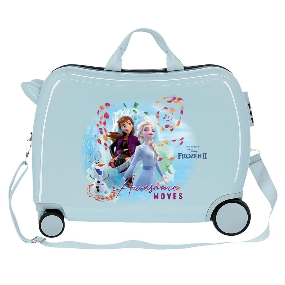 Disney Frozen Die Eiskönigin Awesome Moves Kinder-Koffer Blau 50x38x20 cms Hartschalen ABS Kombinationsschloss 34L 2,1Kgs 4 Räder Handgepäck