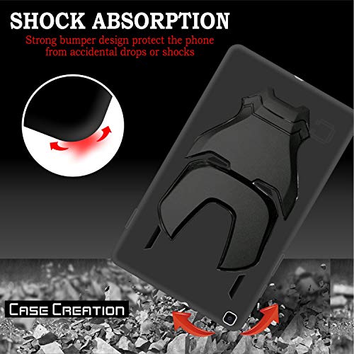Image of COVERLY Official 3D Touch Feel Trending Avenger Logo Mask Soft Rugged Grip Iron Man Super Power Cartoon Movie Silicone Matte Back Cover for Samsung Galaxy Tab A 8.0 (2019) SM-T295 - HD Black Avenger