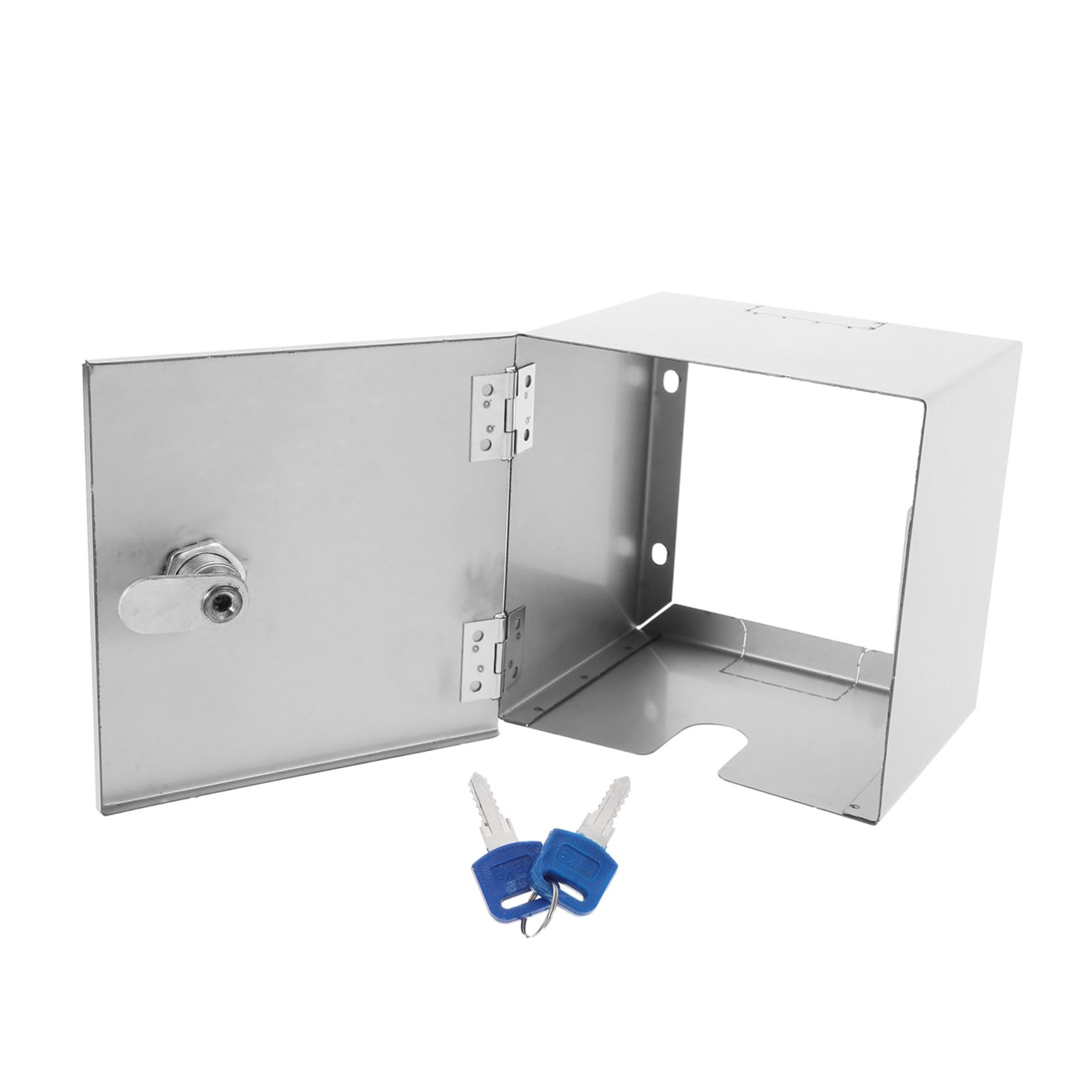 Caja Protectora Para Enchufes De Exterior De Acero Inoxidable Resistente La Intemperie Con Cerradura Antirrobo Cubierta Para Caja Eléctrica Seguridad Infantil y Uso Versátil Interi