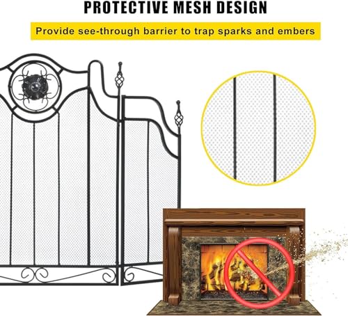 Cubierta protectora contra chispas con diseño de hierro forjado 4