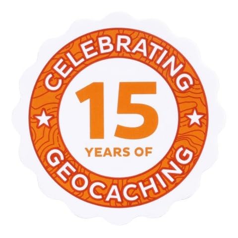 Official 15 Years Of Geocaching Vinyl Sticker Cover