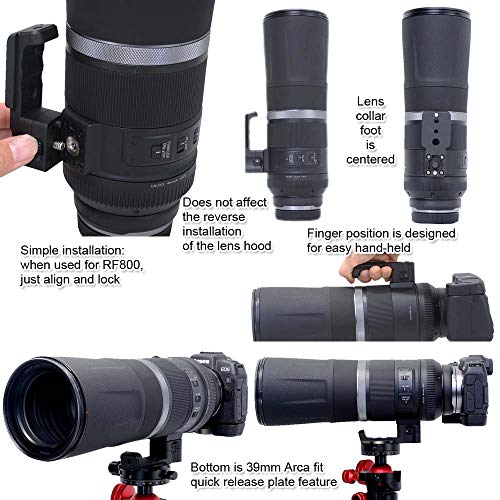 Soporte para trípode iShoot IS-THRF680 compatible con Canon RF 600mm f/11 IS STM y RF 800mm f/11 IS STM, anillo adaptador con sistema Arca-Swiss de 39 mm miniatura 7