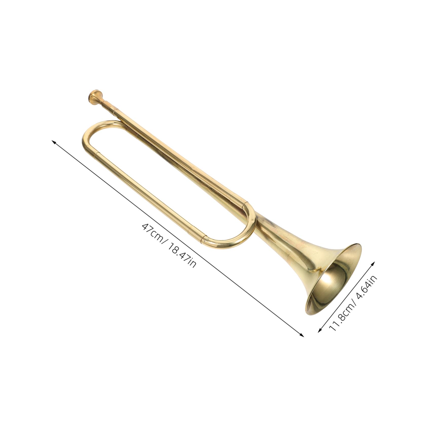 INOOMP Tromba per Bambini in Metallo Colore Oro, Sicura e Conveniente per Studenti e Principianti, Bocchino in Stile Casual, per Progetti Estivi e Feste Stile Casuale