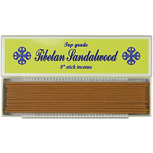 8" Top Grade Tibetan Sandalwood Stick Incense - 100% Natural - J007Tr-r1
