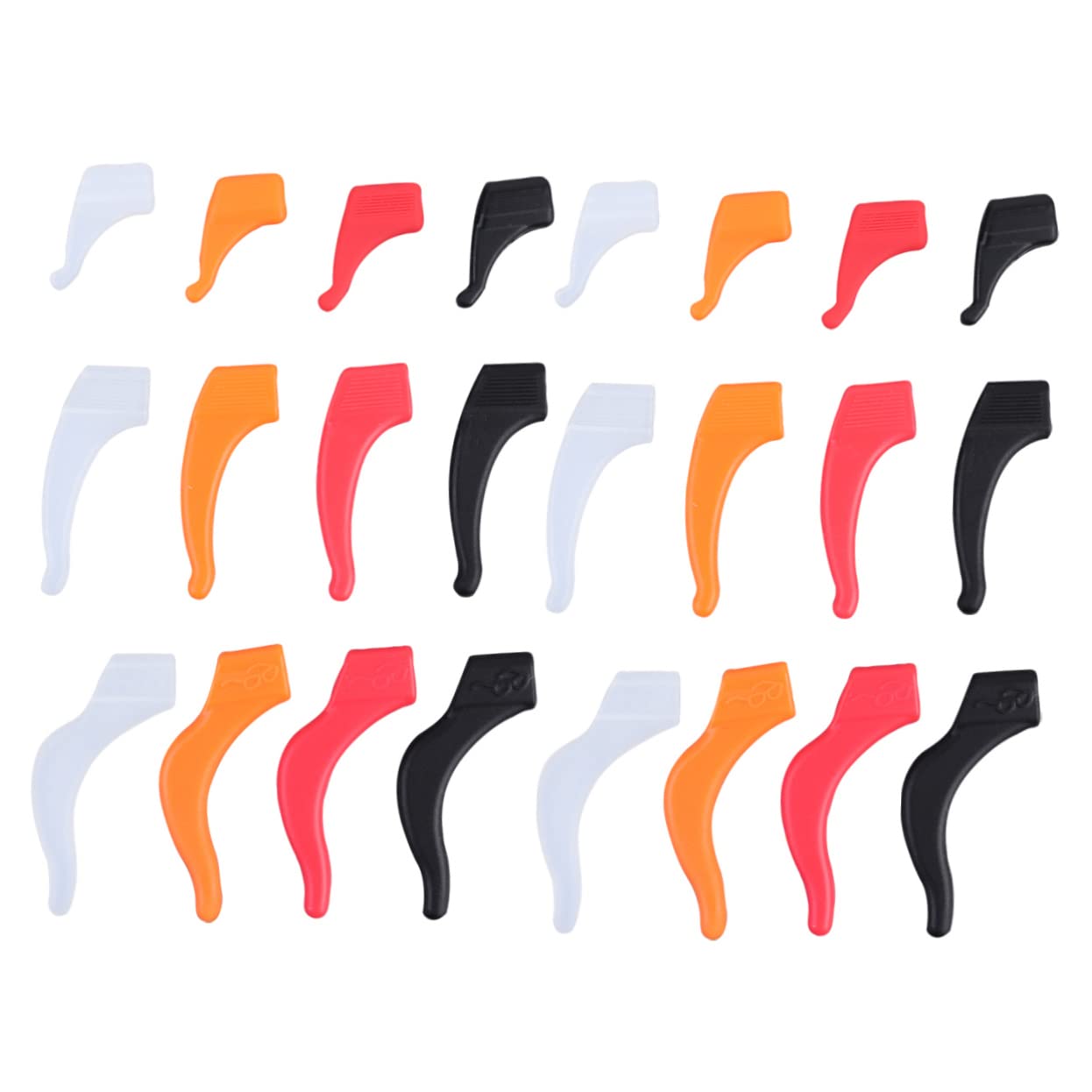 FOMIYES 24 Pairs Non-Slip Glass Cover Glasses Eyeglass Retainer Sunglass Ear Grips Eyeglass Ear Grips Eyewear Grip Hooks Sunglases Ear Clips Spectacle Retainer Earing Hooks Eyeglass Sleeve