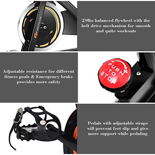 Goplus Indoor Cycling Bike, Stationary Bicycle with Flywheel and LCD Display, Cardio Fitness Cycle Trainer Professional Exercise Bike for Home and Gym Use - Home Fitness Guru Goplus Indoor Cycling Bike, Stationary Bicycle with Flywheel and LCD Display, Cardio Fitness Cycle Trainer Professional Exercise Bike for Home and Gym Use - Image 3