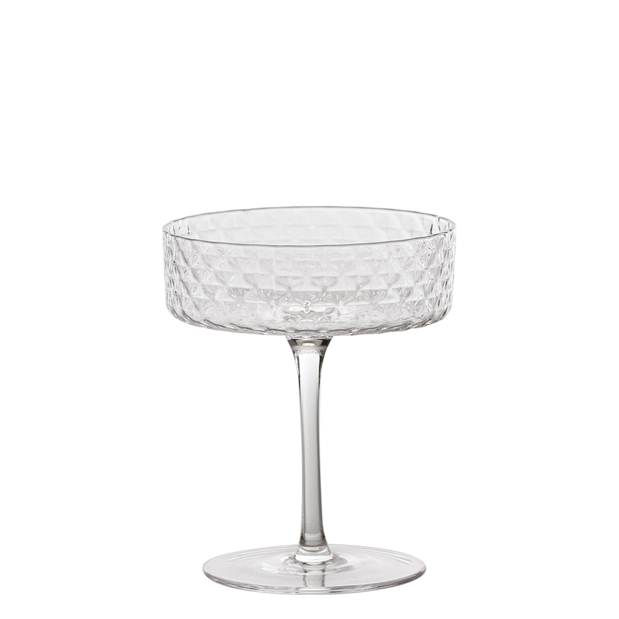 Zafferano Veneziano Mixology Bicchiere per cocktail long drink liquori | 4 pezzi | motivo sfaccettato | soffiato a mano (Goblet (VN01700)
