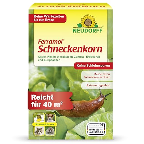 Neudorff - Ferramol Schneckenkorn. Zuverlässiger und schneller Schneckenschutz. Regenfest und als Schneckenabwehr für den ökologischen Landbau geeignet. Schonend für Haustiere 1x200g