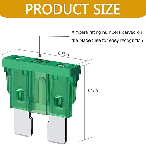 Miniatura 4 de Kit surtido de fusibles estándar de 120 piezas, 5A, 10A, 15A, 20A, 25A, 30A, mediano, colorido, para automóvil, barco, camión, SUV, automotriz