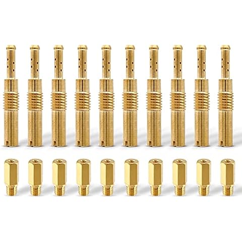 Unlorspy 20 Pcs Carburetor Main Jet Kit, Include 10Pcs 155-178 Carburetor Main Jet kit & 10Pcs 32-55 Slow Pilot Jet Compatible with PWK Keihin OKO KOSO CVK PE Carb (B Set) Cover