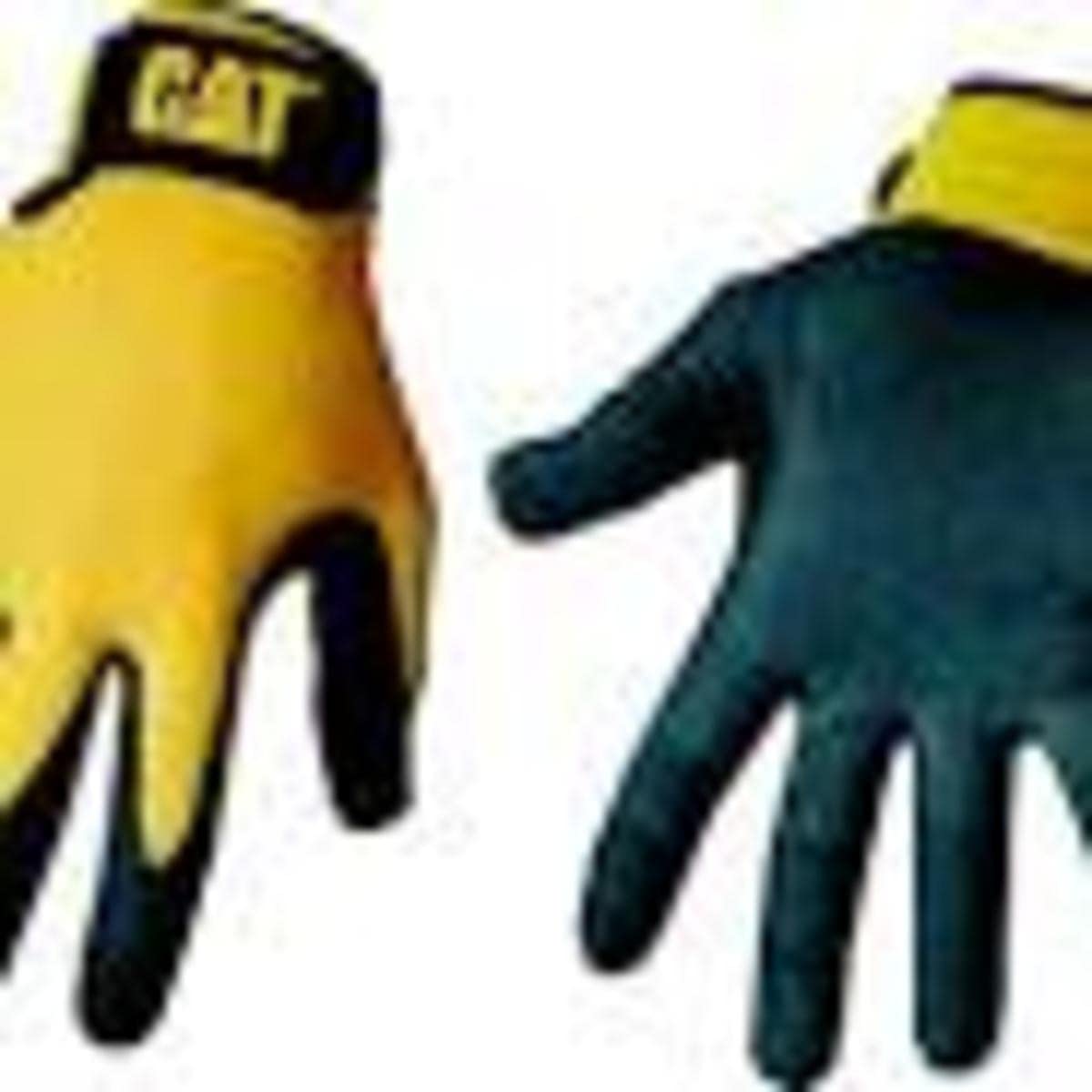 Cat CAT017416L Nylon Knit Shell Gloves – Yellow, Large, High Tactile Foam Cell Nitrile Palm Gloves with Adjustable Wrists: Outdoor Cooking Gloves Tools & Home Improvement