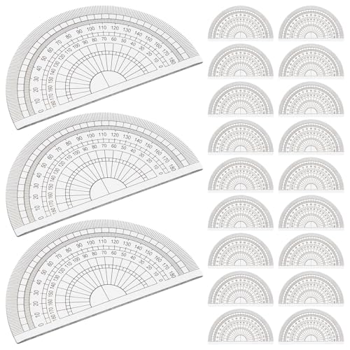 Juego de 24 transportadores plásticos Zerodeko de 180° miniatura 1