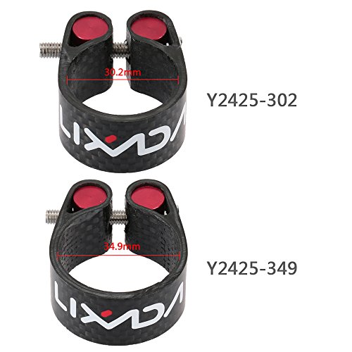 Braçadeira de espigão de selim, Romacci Braçadeira de espigão de selim de fibra de carbono 30,2 mm 3