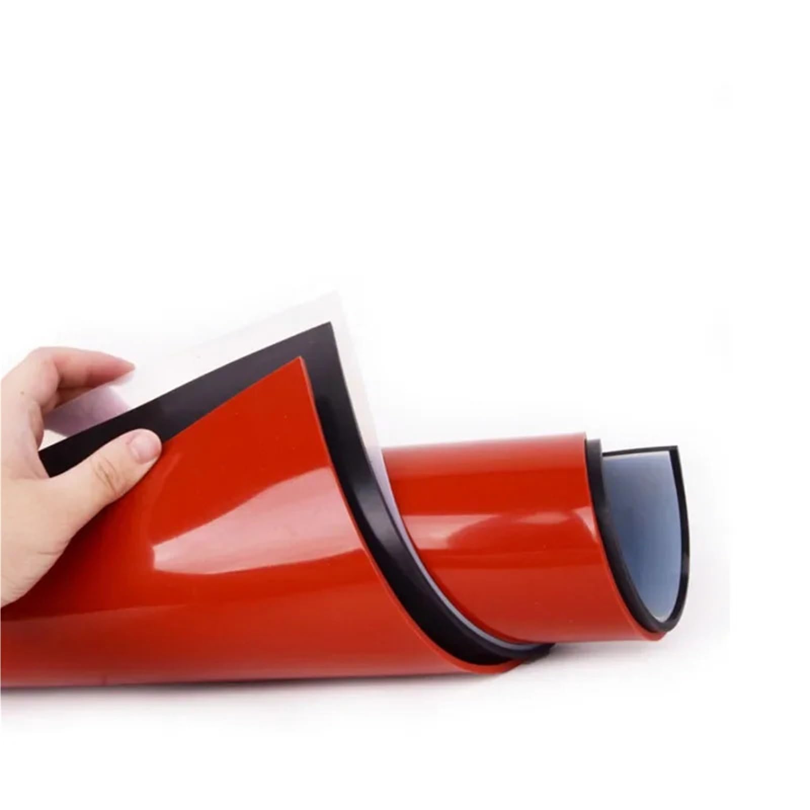 500 x 500 mm hitzebeständige Silikonkautschukplatte for DIY-Projekte, 1 Stück(Red,500x500x2mm)