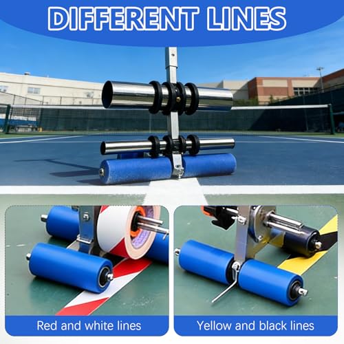 Klebebandmaschine, Klebeband Markierungsmaschine Parkplatz-Streifenmaschine mit Kreis-Kit Manuelles Bodenklebeband Applikator Court Line Tapes Applikator Einstellbarem Abstand Schnellmarkierung