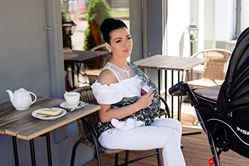 ComfortBaby ® Stilltuch 5in1  Dunkelgrün Muster (MADE IN EU  OEKO TEX 100 STANDARD)