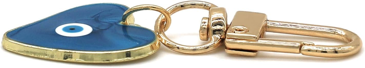 Evil Eye Keychains Sweat-heart Keychains Protection Charm for Women Men Car Key Ring Bag Purse Accessories - Image 2