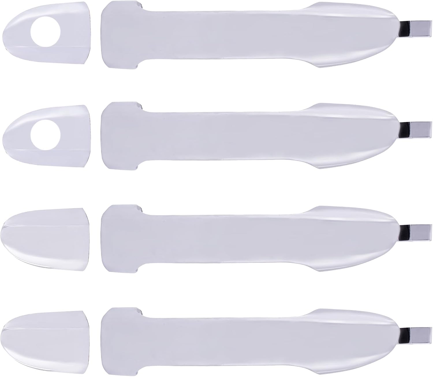 Deal Chrome Exterior Door Handles w/Driver+Passenger Key Holes, 4pcs Front+Rear Left+Right Side, Compatible with 04 Kia Spectra EX/LX 2.0L 2005-2009 Spectra Spectra5 Replaces# 80753 80752