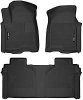 Husky Liners X-Act Contour Floor Mats for 2019-2026 Chevy Silverado & GMC Sierra Crew Cab w/Underseat Storage - Black 3-Pc Front & Rear