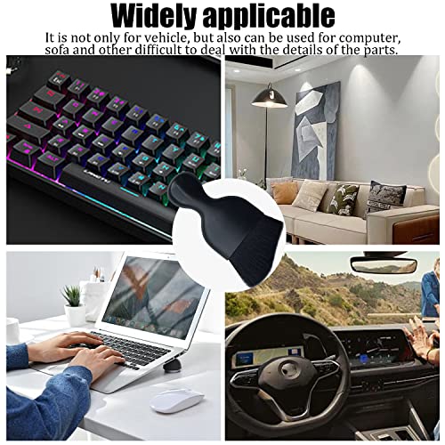 Jddry Car Detailing Brush Tool,Portable Automotive Interior Dust Brush,Car Cleaning Brushes Duster,Soft Bristles Detailing Brush,Universal Brushes For Car/Home/Office//Computer(Black,1Pc) #TOP5