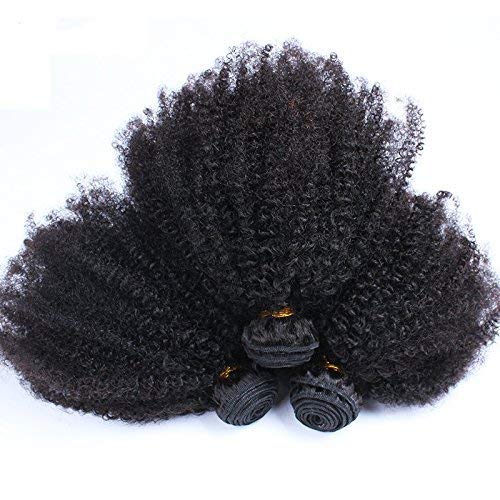 Feibin Mongolian Afro Kinky Curly Human Hair Bundles 12 14 16 Inches 4B 4C Afro Curly Weave Human Hair Bundles Virgin Hair Coily Afro Kinkys Bulk Kinky Curly Human Hair Bundles Natural Black Color Extension Christmas Decorations #TOP3