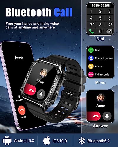 Military-Smart-Watch-for-Men-Call-ReceiveDial-196-HD-Waterproof-Tactical-Outdoor-Smart-Watches-with-Heart-Rate-Monitor-100-Sports-Modes-Fitness-Tracker-Smartwatch-for-iPhone-Android-Phones