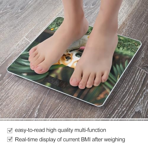 Báscula Digital de Baño con Diseño Tropical y Corgi miniatura 5