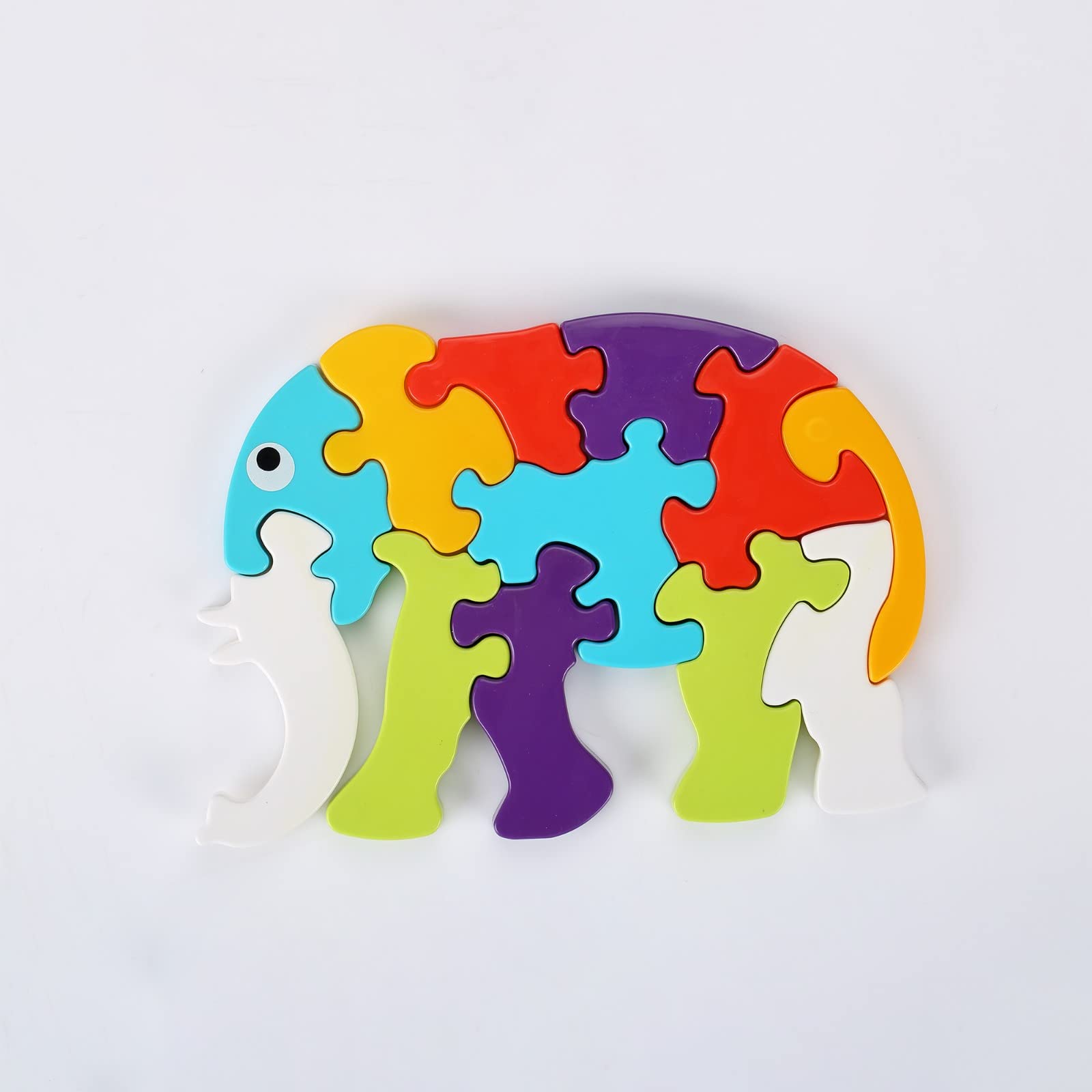 LUV CUSH Elephant Shape Puzzle - Puzzle for Kids - Jigsaw Puzzle - Educational Toys - Birthday Gift for Kids -Educational Toy and Learning for Boys and Girls-12 Pieces