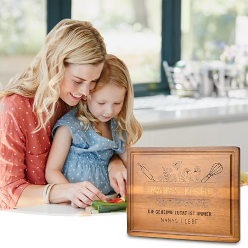 Muttertagsgeschenk Personalisiert Schneidebrett Holz,Muttertagsgeschenke für Mama Oma Frauen,Mama Geschenk Zum Muttertag Geburtstag Weihnachtsg