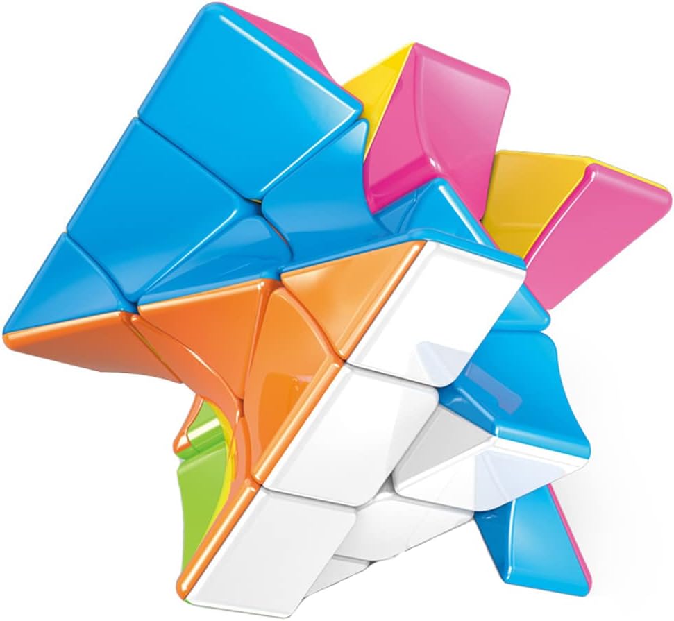 Twisty Speed Cube 3X3X3 Twisted Magic Cube Puzzle Toy Stickerless Colorful