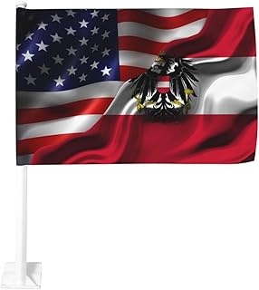 America Vs Austria Austrians Flag Combo Window Clip For Car Flags Sun Protection Decoration 12x18 Inch Banner Double Sided For Truck