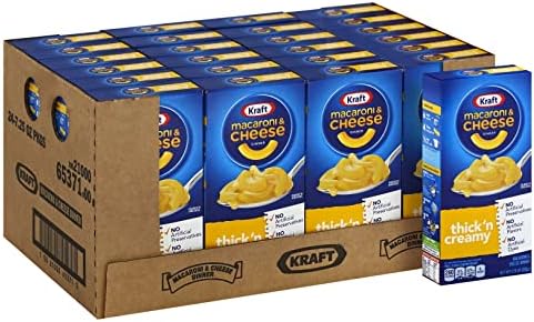 Kraft Thick 'n Creamy Macaroni & Cheese Dinner (24 ct Pack, 7.25 oz Boxes)